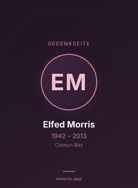 Gedenkportrait von Elfed Morris