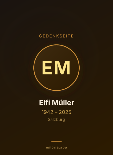 Gedenkportrait von Elfi Müller