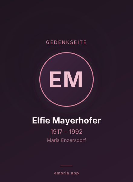 Gedenkportrait von Elfie Mayerhofer