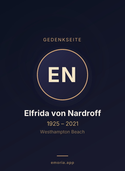 Gedenkportrait von Elfrida von Nardroff