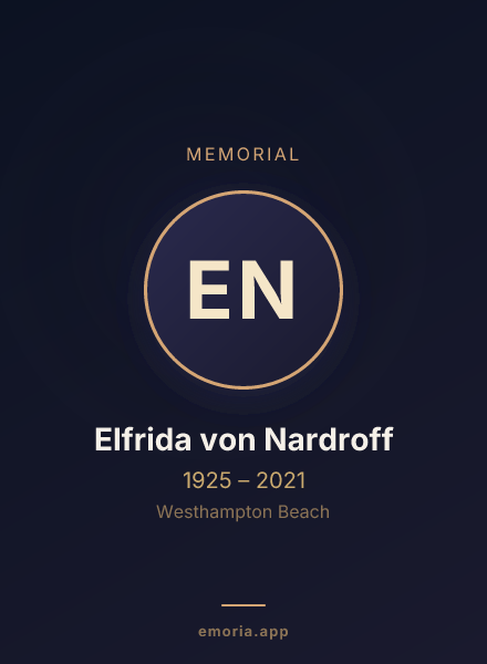 Memorial portrait of Elfrida von Nardroff
