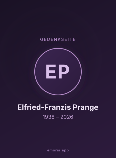 Gedenkportrait von Elfried-Franzis Prange