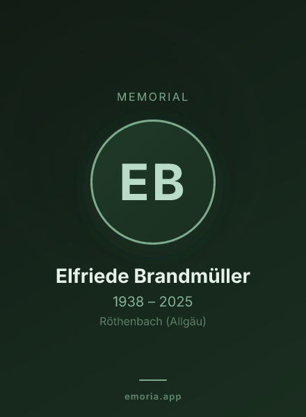 Memorial portrait of Elfriede Brandmüller
