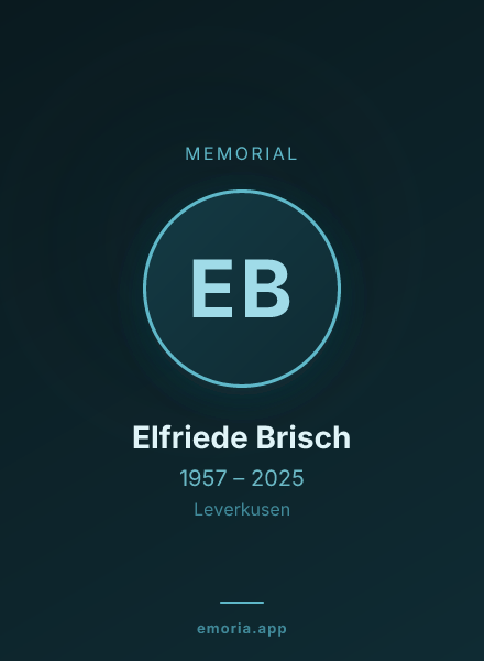 Memorial portrait of Elfriede Brisch