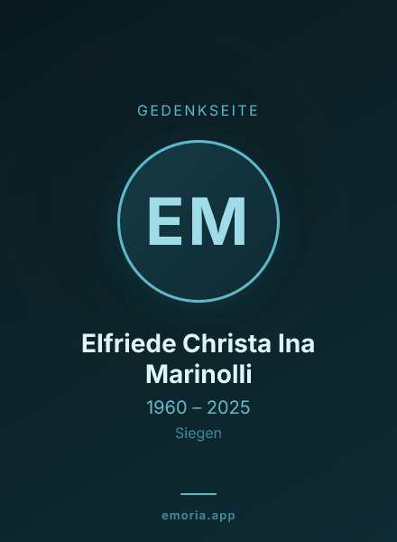 Gedenkportrait von Elfriede Christa Ina Marinolli