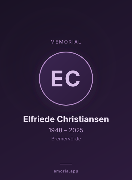 Memorial portrait of Elfriede Christiansen