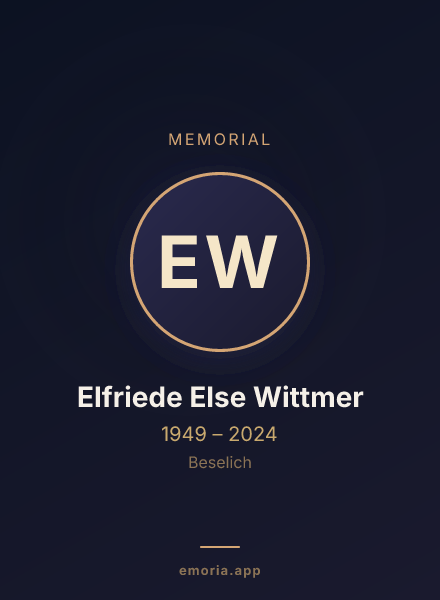 Memorial portrait of Elfriede Else Wittmer