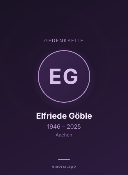 Gedenkportrait von Elfriede Göble
