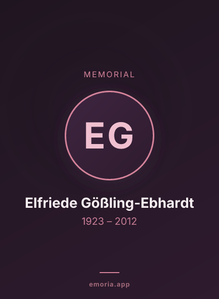 Memorial portrait of Elfriede Gößling-Ebhardt