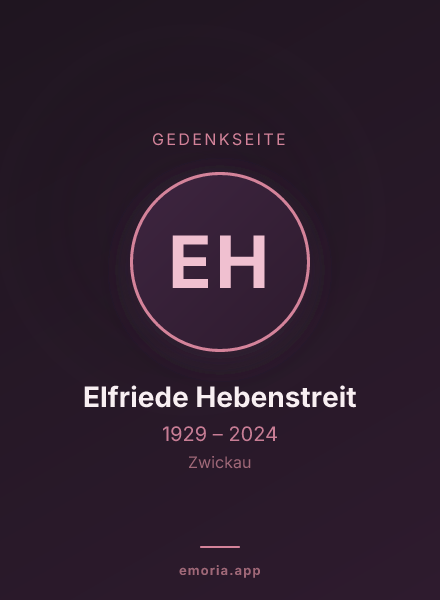 Gedenkportrait von Elfriede Hebenstreit