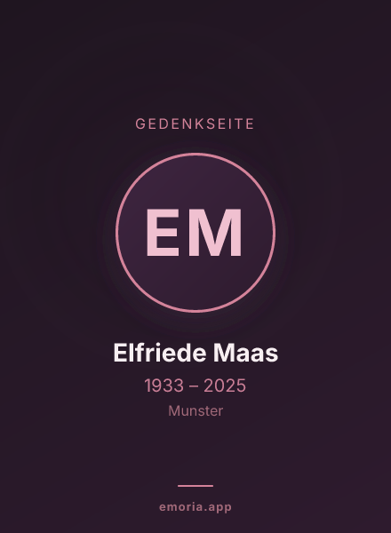 Gedenkportrait von Elfriede Maas