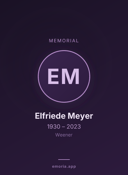 Memorial portrait of Elfriede Meyer