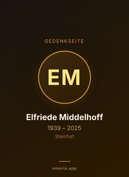 Gedenkportrait von Elfriede Middelhoff