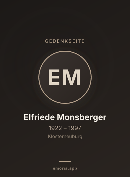 Gedenkportrait von Elfriede Monsberger