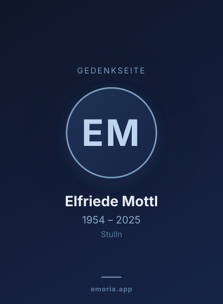 Gedenkportrait von Elfriede Mottl