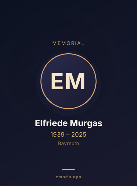 Memorial portrait of Elfriede Murgas