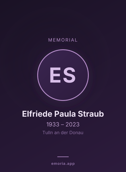 Memorial portrait of Elfriede Paula Straub