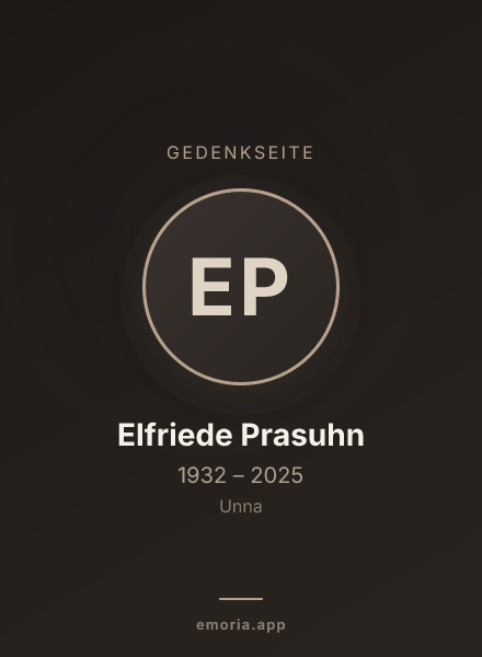 Gedenkportrait von Elfriede Prasuhn
