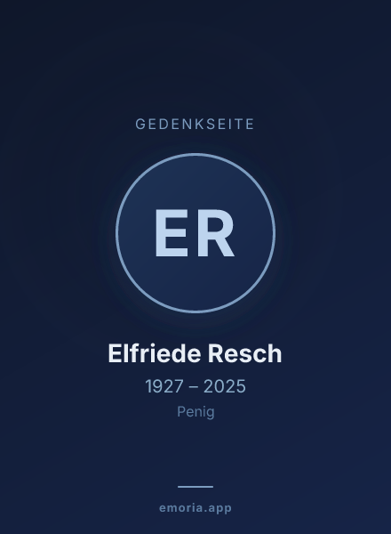 Gedenkportrait von Elfriede Resch