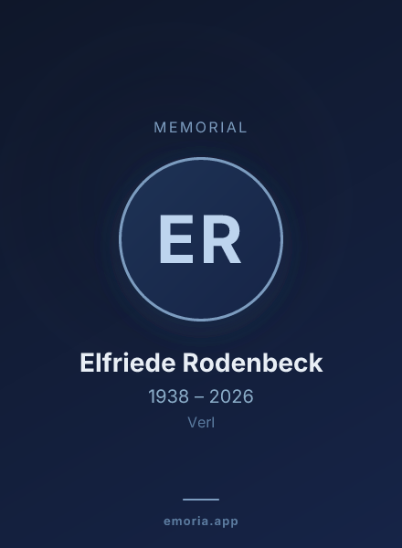 Memorial portrait of Elfriede Rodenbeck