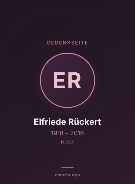Gedenkportrait von Elfriede Rückert