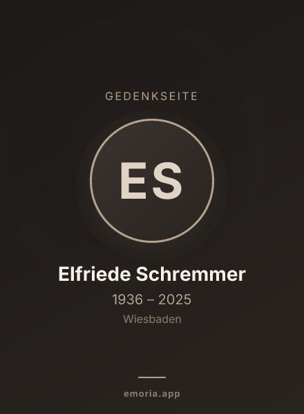 Gedenkportrait von Elfriede Schremmer