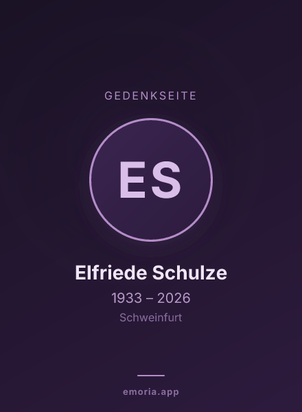 Gedenkportrait von Elfriede Schulze