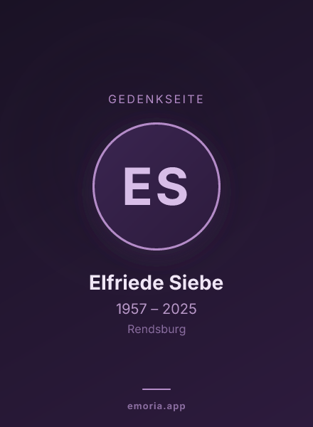 Gedenkportrait von Elfriede Siebe
