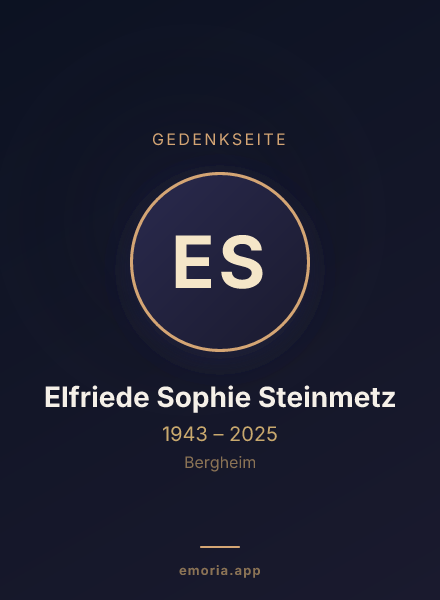 Gedenkportrait von Elfriede Sophie Steinmetz
