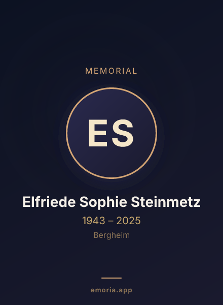 Memorial portrait of Elfriede Sophie Steinmetz