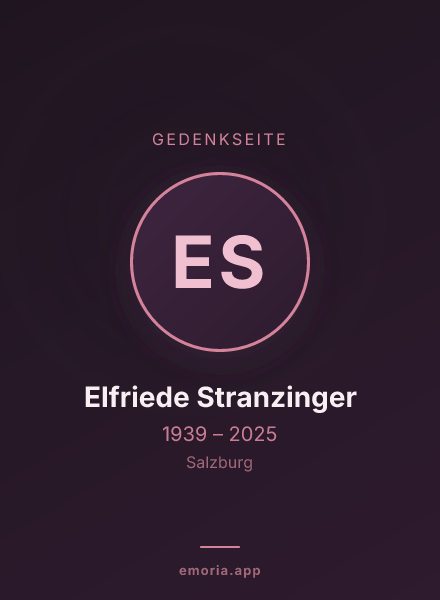 Gedenkportrait von Elfriede Stranzinger