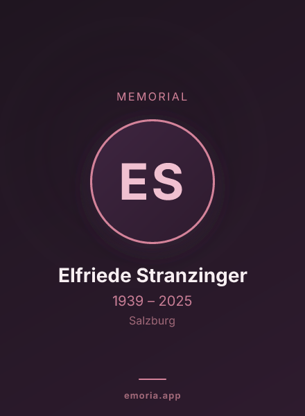 Memorial portrait of Elfriede Stranzinger