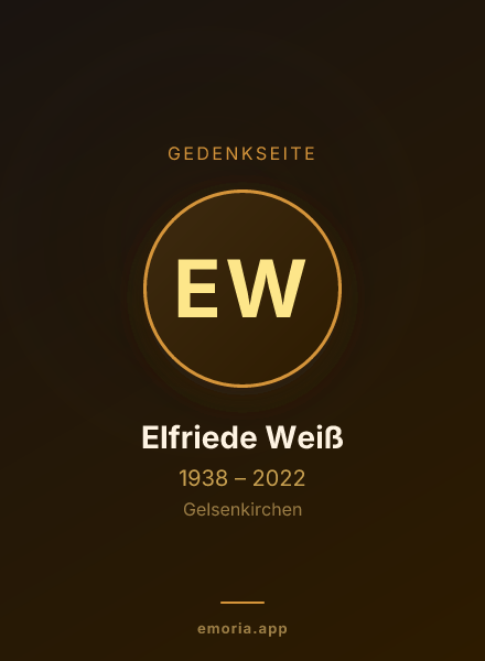 Gedenkportrait von Elfriede Weiß
