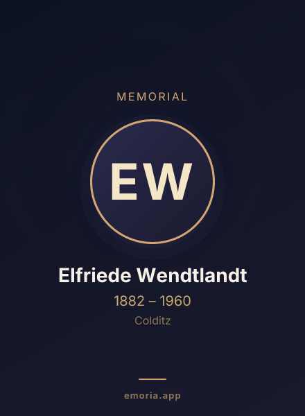 Memorial portrait of Elfriede Wendtlandt