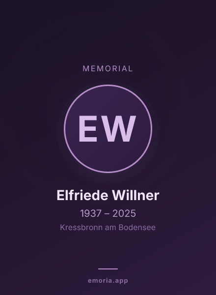 Memorial portrait of Elfriede Willner