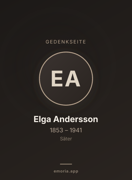 Gedenkportrait von Elga Andersson