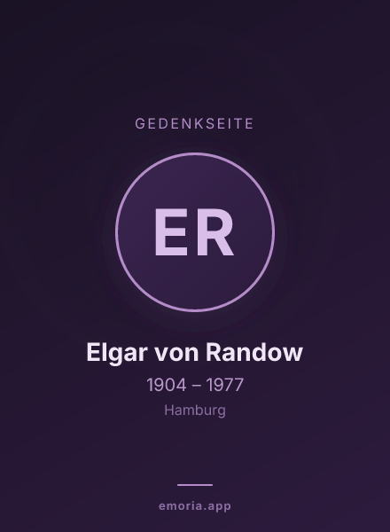 Gedenkportrait von Elgar von Randow