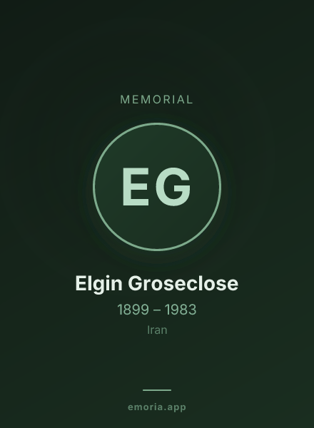 Memorial portrait of Elgin Groseclose