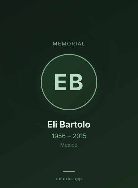 Memorial portrait of Eli Bartolo