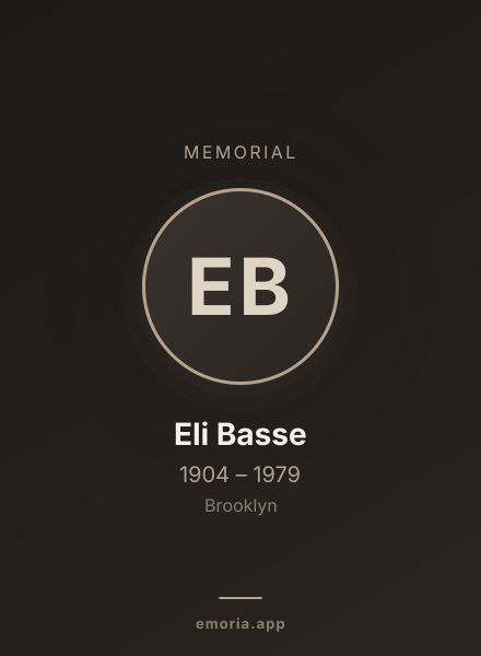 Memorial portrait of Eli Basse
