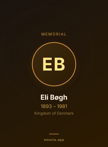 Memorial portrait of Eli Bøgh