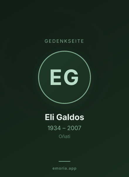 Gedenkportrait von Eli Galdos