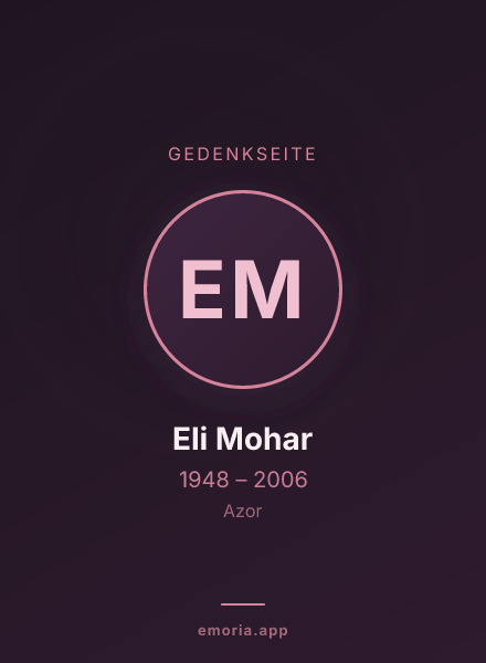 Gedenkportrait von Eli Mohar