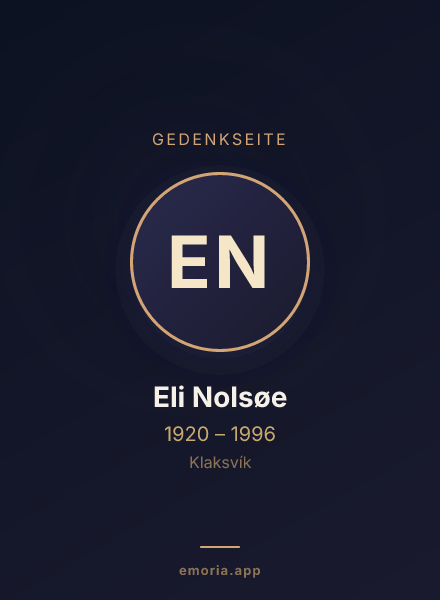 Gedenkportrait von Eli Nolsøe