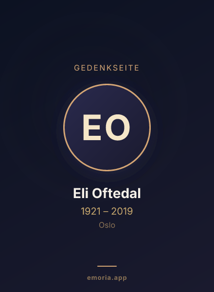 Gedenkportrait von Eli Oftedal