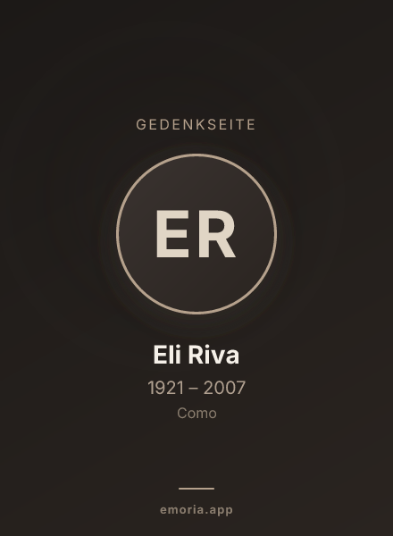 Gedenkportrait von Eli Riva