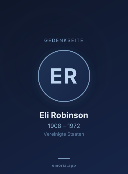 Gedenkportrait von Eli Robinson