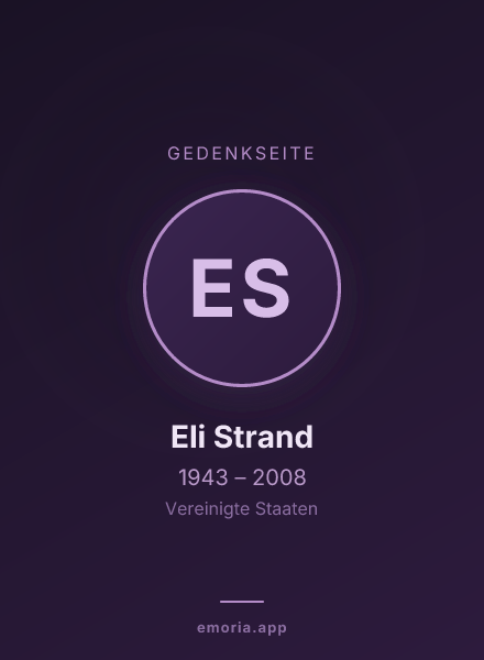 Gedenkportrait von Eli Strand
