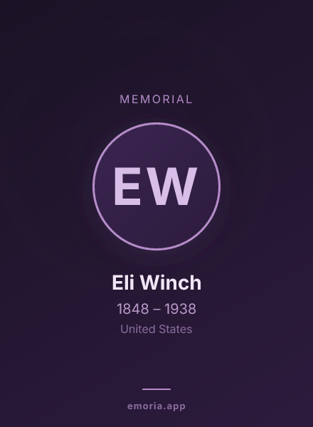 Memorial portrait of Eli Winch