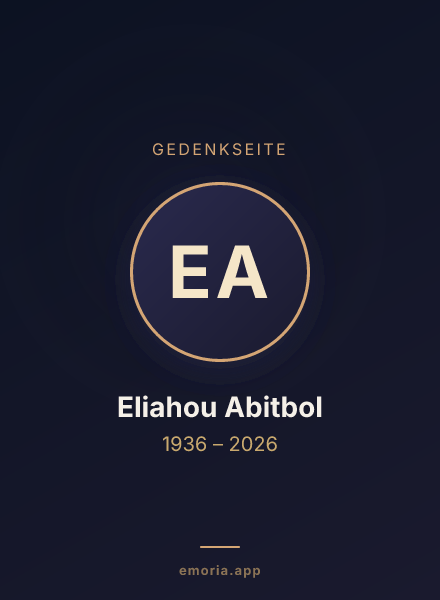 Gedenkportrait von Eliahou Abitbol
